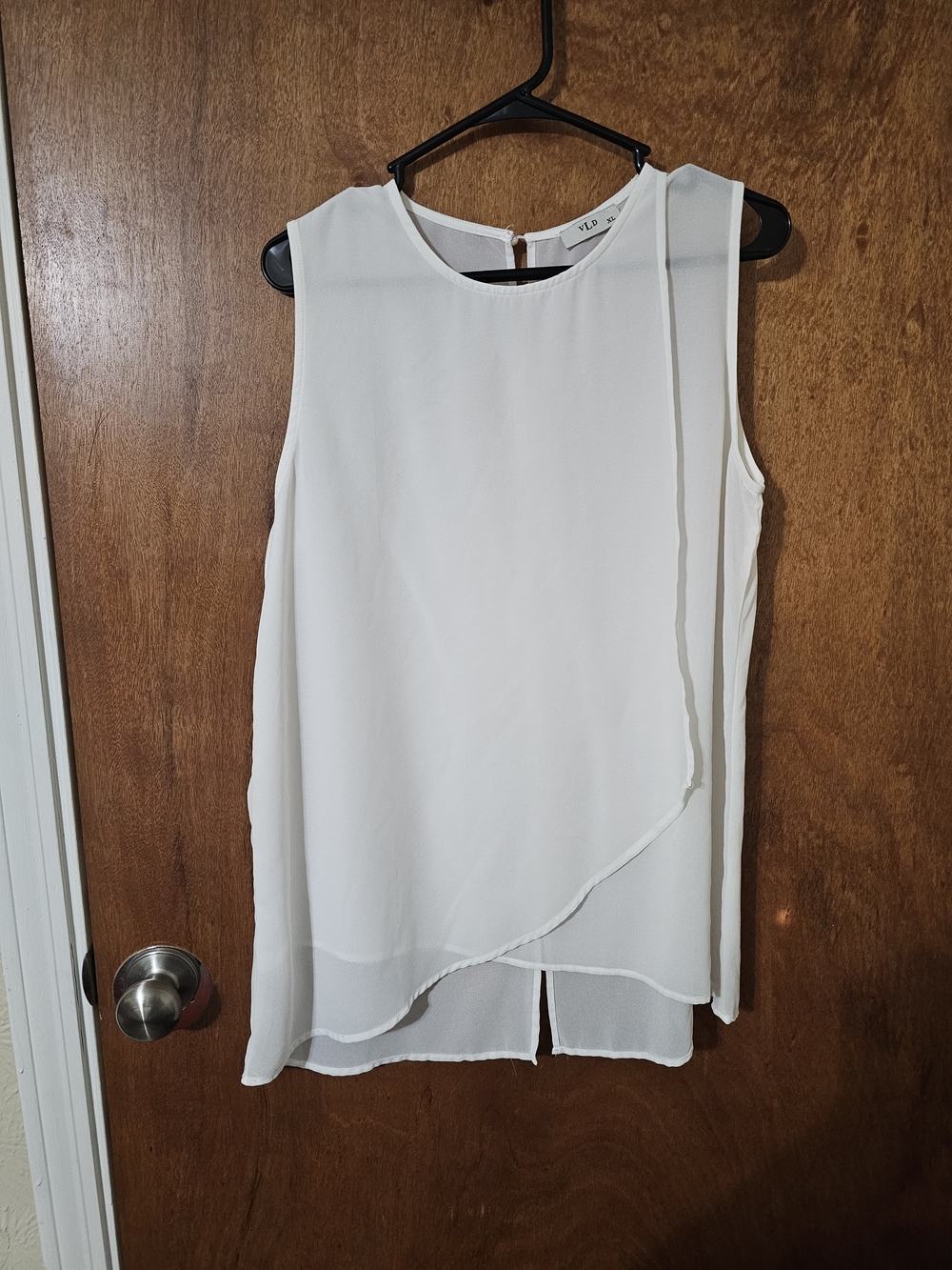 White Sleeveless Layered Chiffon Camisole